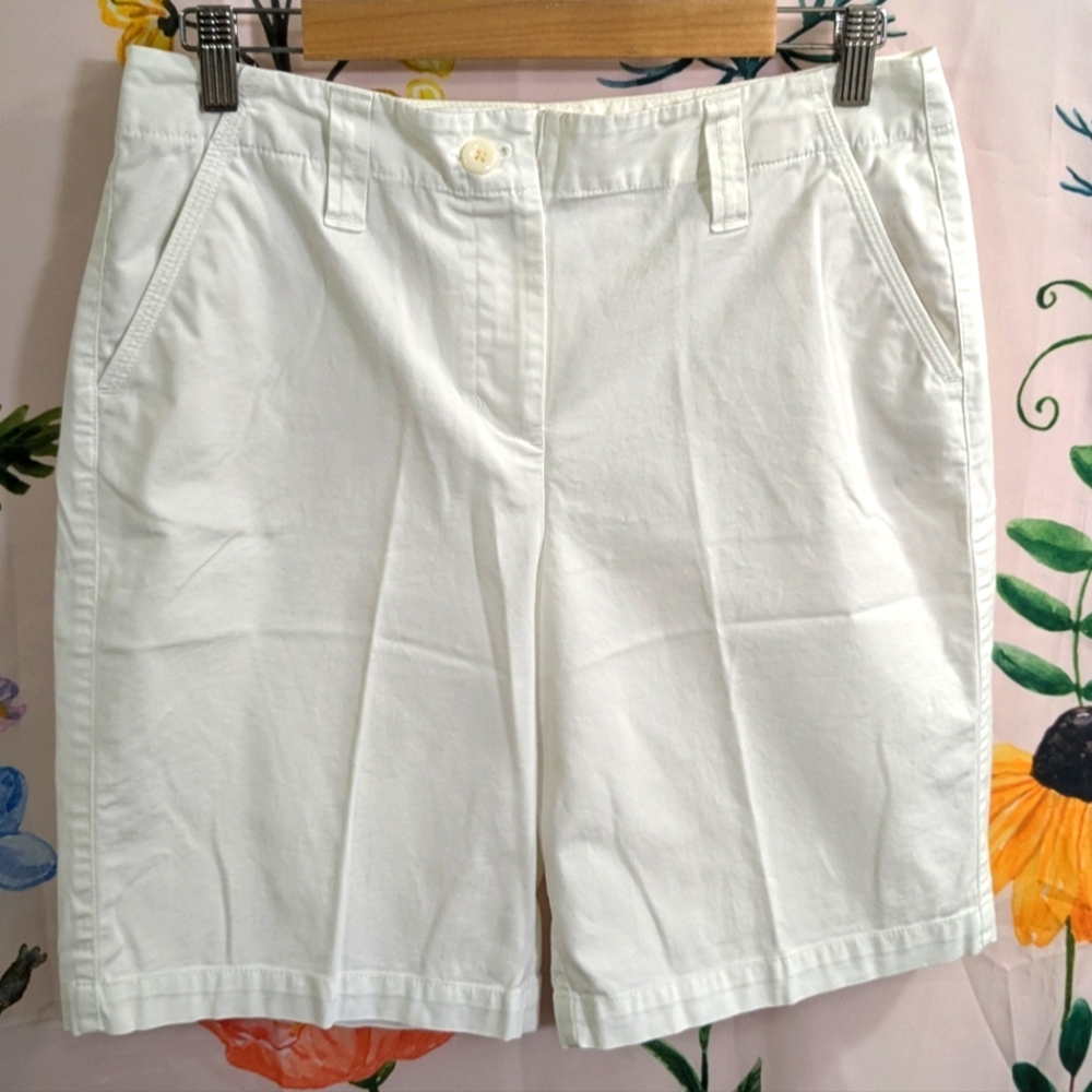 Talbots white stretch shorts